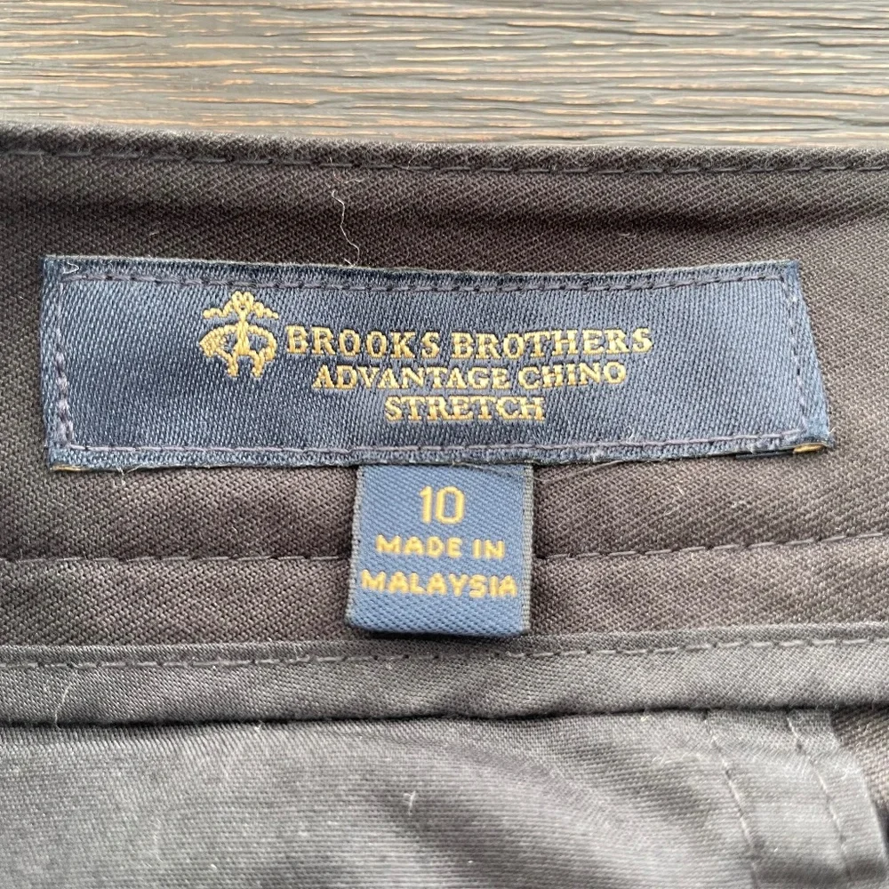 BROOKS BROTHERS Women's Size 10 Black Chino Ankle Pants